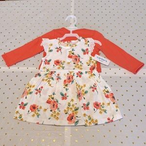 Carter’s Baby Girl Bodysuit Dress & Cardigan Set - Size 18m